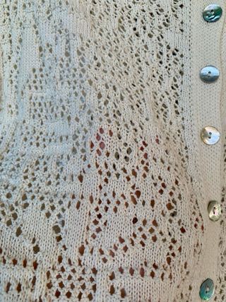 Cardigan Cotone Traforato Bottoni Madreperla