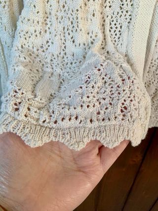 Cardigan Cotone Traforato Bottoni Madreperla