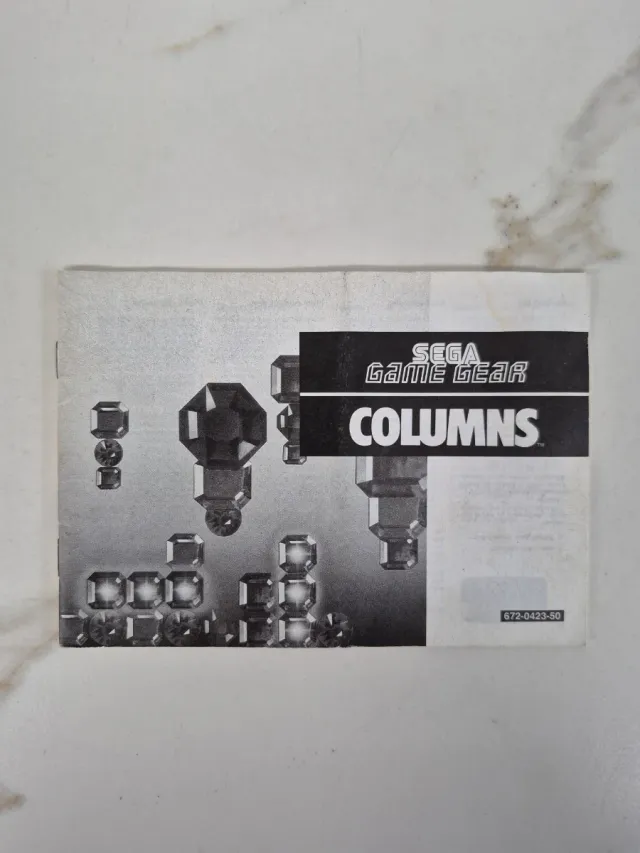 Manual Sega Game Gear Columns
