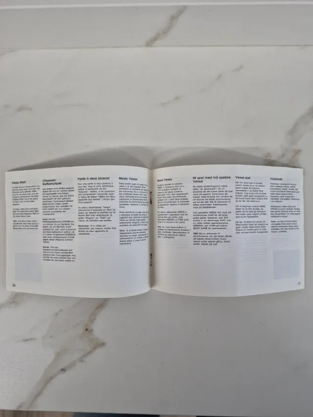 Manual Sega Game Gear Columns