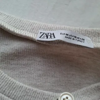 Cardigan corto Zara color sabbia vintage coquette