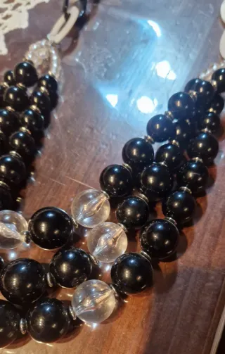 Collana YILI donna nero e bianco