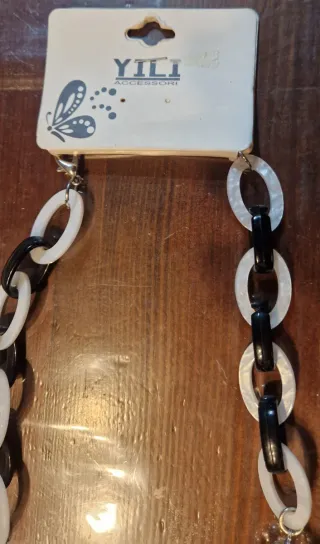 Collana YILI donna nero e bianco