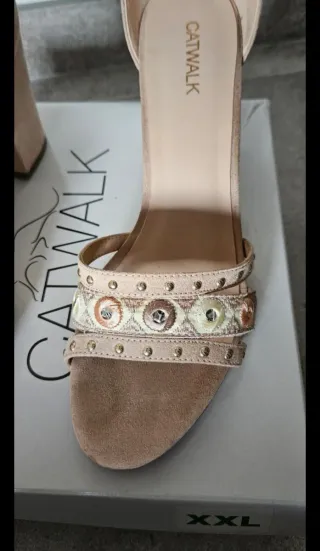 Sandalias Catwalk Talla 42 Beige Multicolor