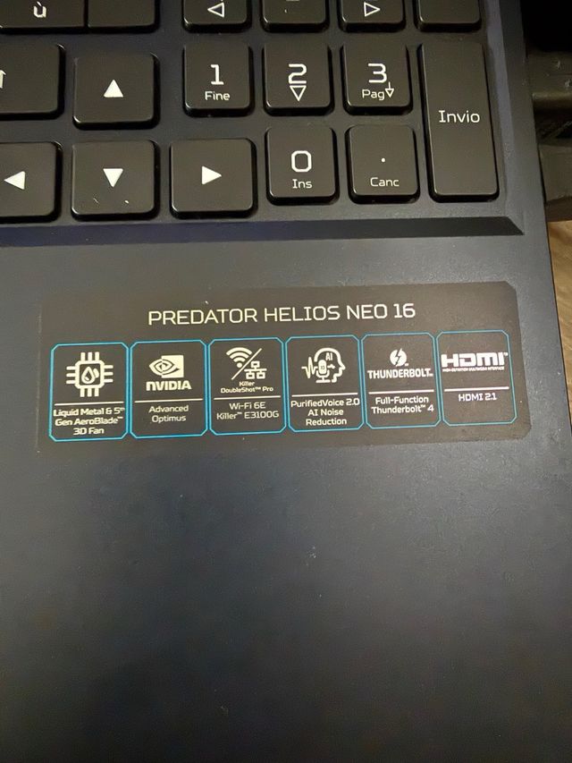 Acer Predator Helios Neo 16 i9 RTX 4060