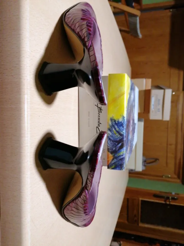 Zapatos Brenda Zaro Morado/Rojo