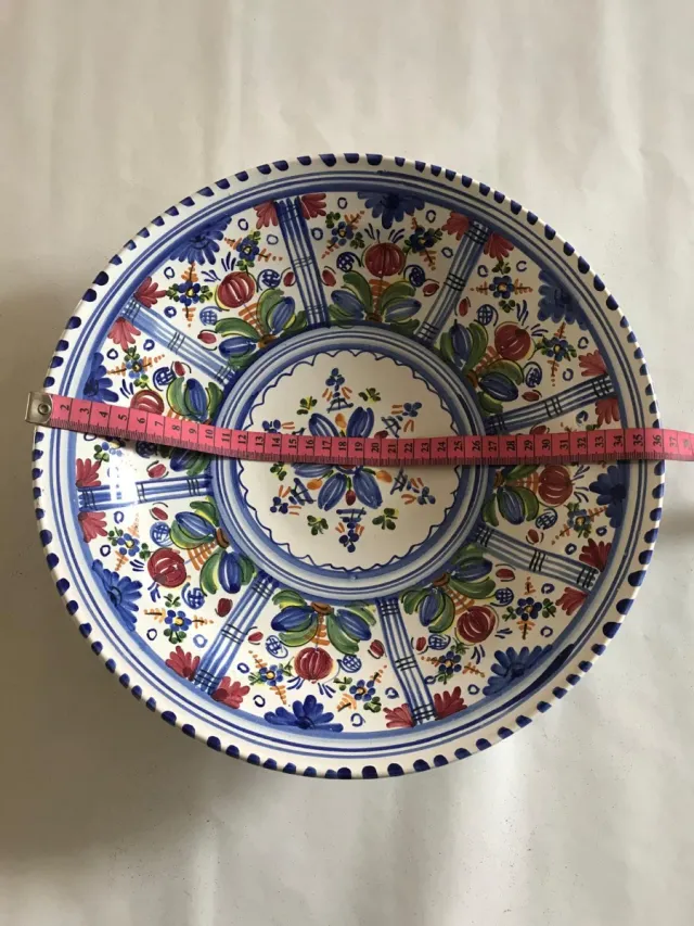 Plato decorativo cerámica pintado a mano