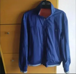 Chaqueta reversible naranja y azul