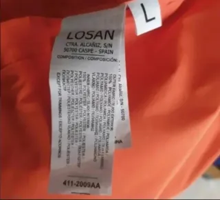 Chaqueta reversible naranja y azul