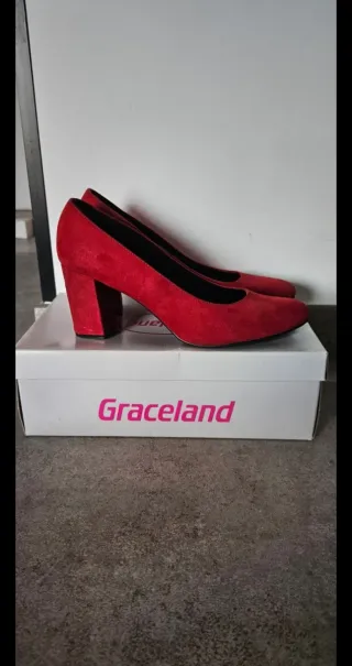 Zapatos de tacón Graceland rojos talla 41