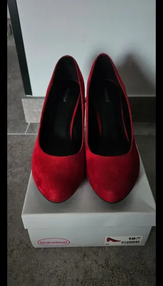 Zapatos de tacón Graceland rojos talla 41