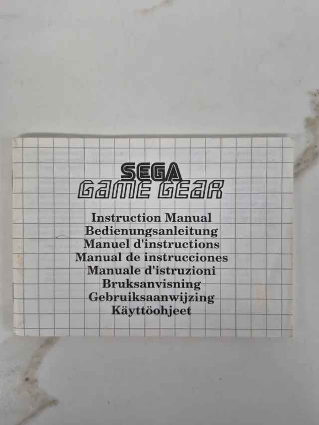 Manual Consola Sega Game Gear