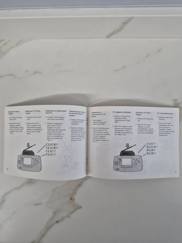 Manual Consola Sega Game Gear