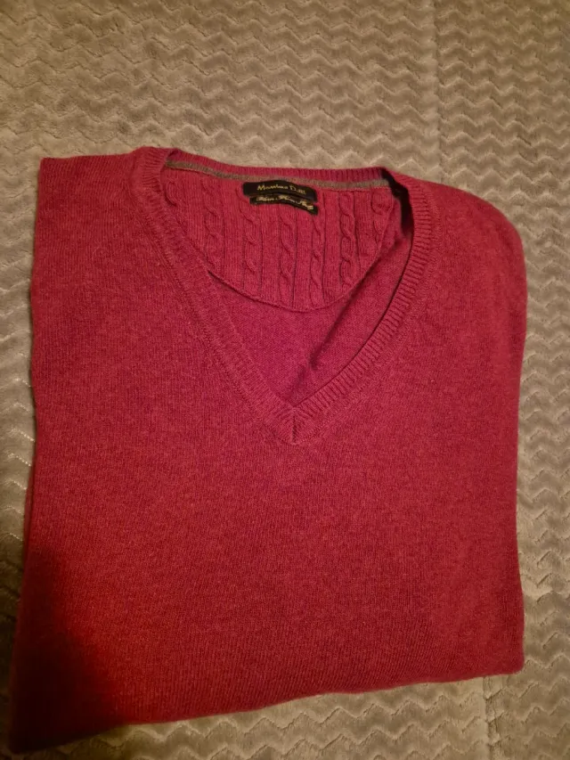 Jersey Massimo Dutti Rojo burdeos