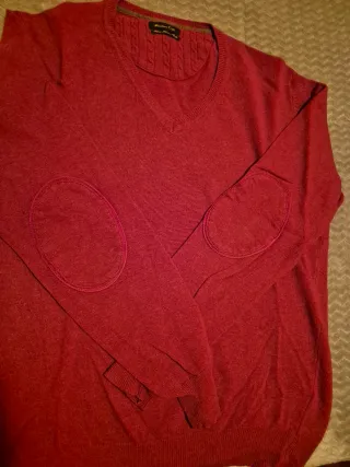 Jersey Massimo Dutti Rojo burdeos