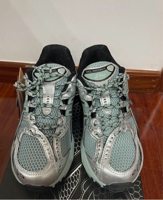 Zapatillas Asics Gel Nimbus 10.1 Plata/Verde Azul