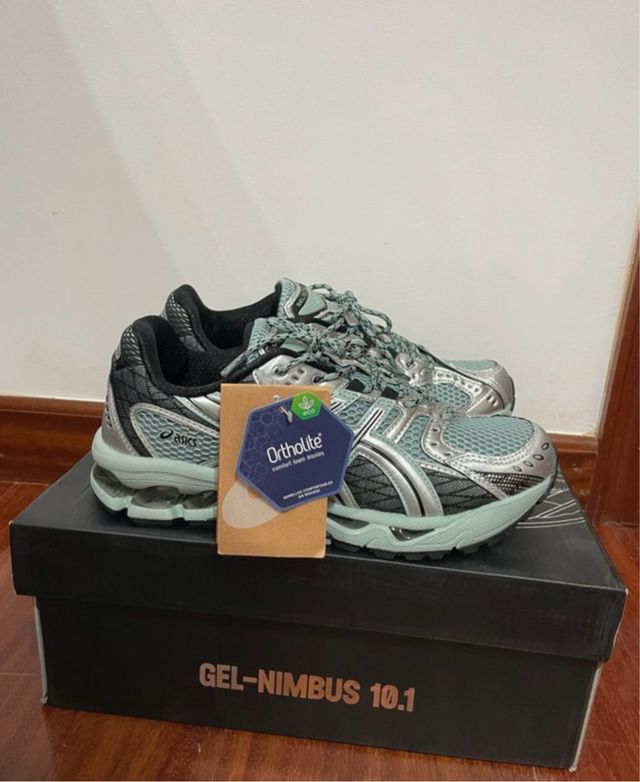 Zapatillas Asics Gel Nimbus 10.1 Plata/Verde Azul