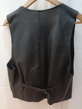 Chaleco de cuero genuino (no imitación a cuero) ne