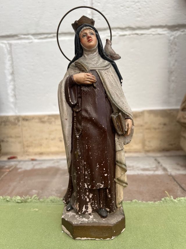 Collezione di 7 antiche figure religiose in terracotta