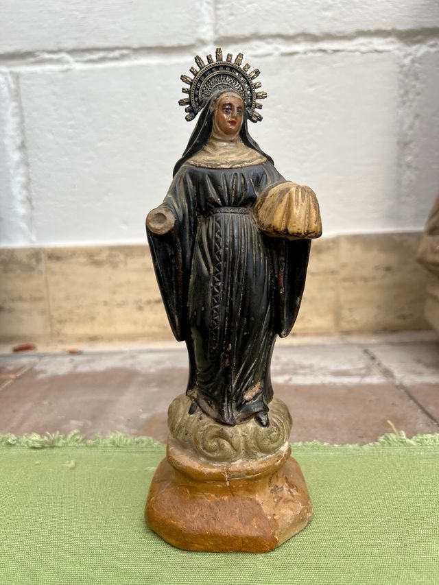 Collezione di 7 antiche figure religiose in terracotta