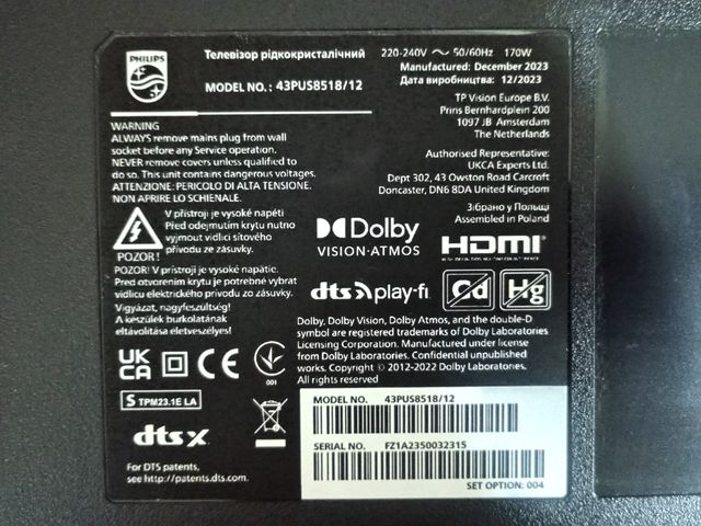 Kit 6 Tiras LED LBM430M1101-HL-2 Originales