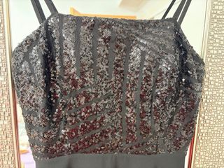 Vestido fiesta lentejuelas negro