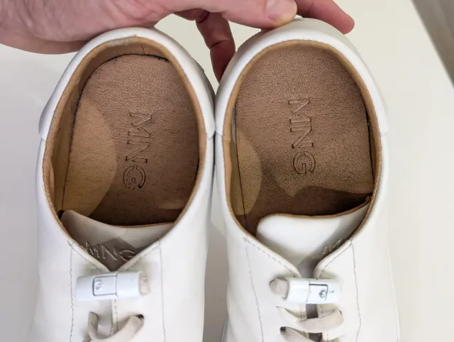 Zapatillas Mango Piel Blancas Talla 41