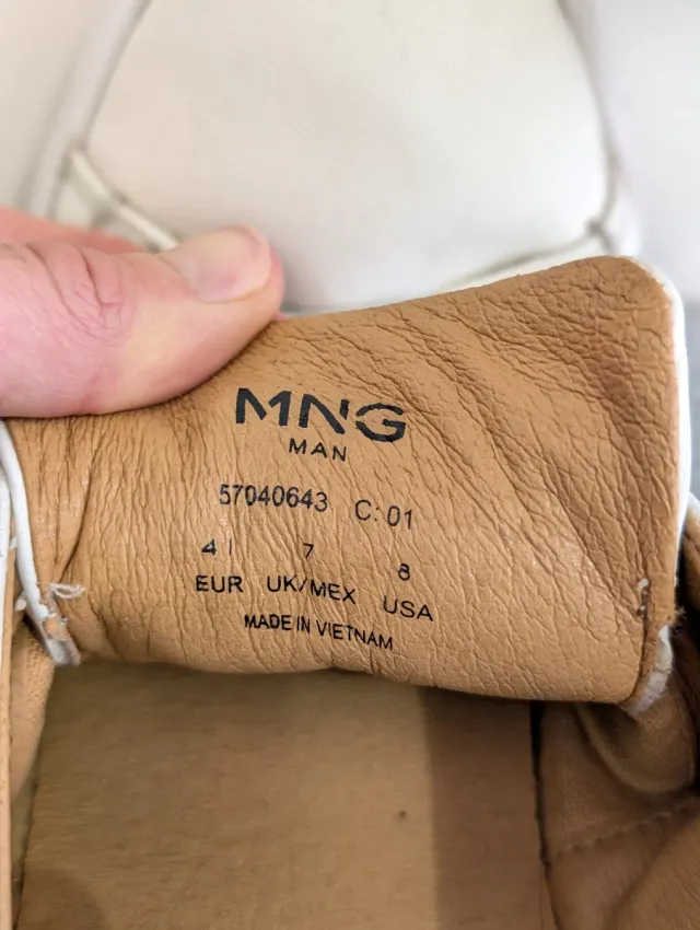 Zapatillas Mango Piel Blancas Talla 41