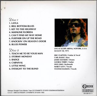 CD Eric Clapton The End Of Summer Night 2 CD