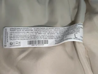 Abrigo blanco crema Stradivarius talla L