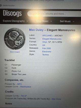 Max Duley ELEGANT MANOEUVRES