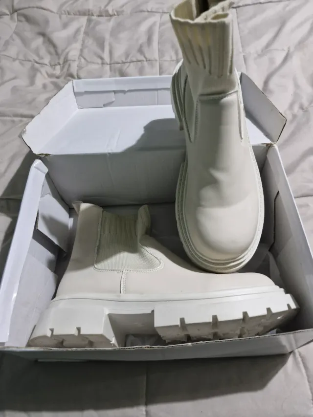 Botas blancas de plataforma