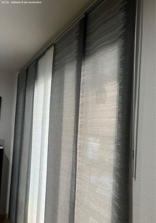 Pannello giapponese separatore ambienti grigio e bianco