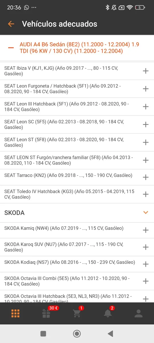 Bomba de agua VW Golf 7 A255 AUDI MAN SEAT SKODA