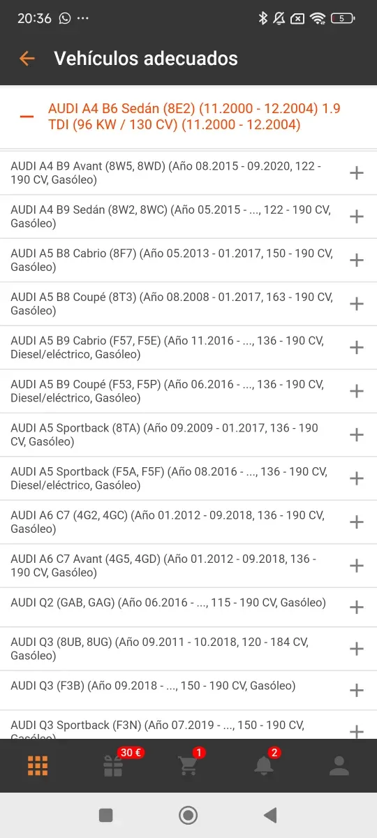 Bomba de agua VW Golf 7 A255 AUDI MAN SEAT SKODA