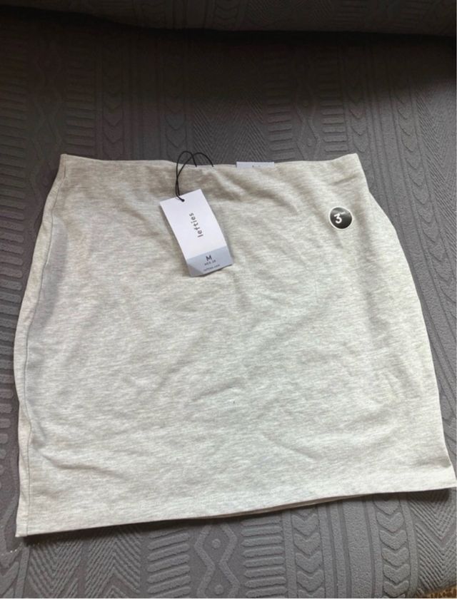 Falda mini gris Lefties talla M