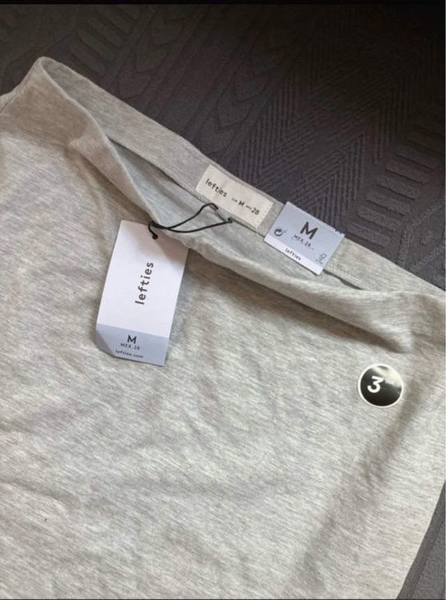 Falda mini gris Lefties talla M