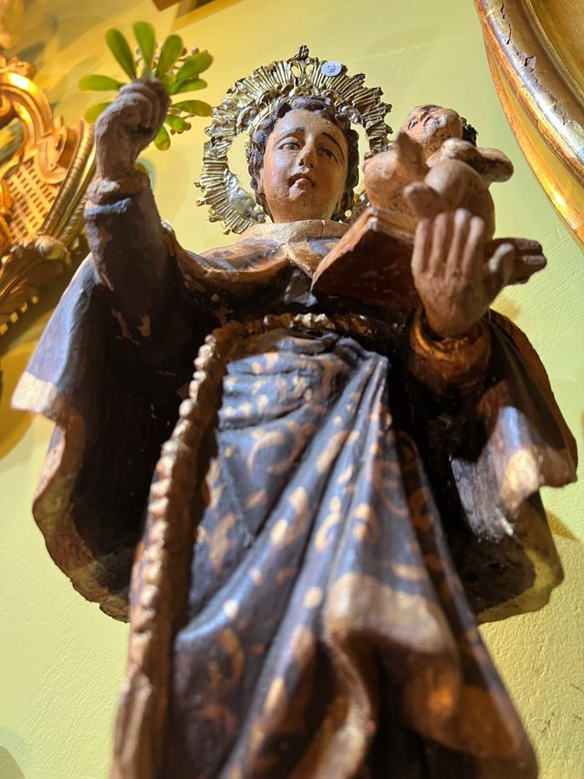 Statua di San Antonio in legno policromo del XVIII secolo