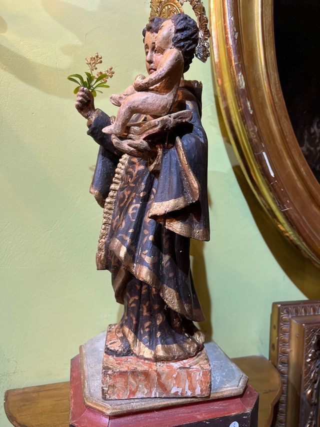 Statua di San Antonio in legno policromo del XVIII secolo