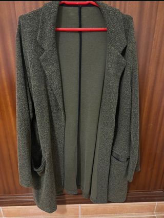 Americana verde y gris talla única