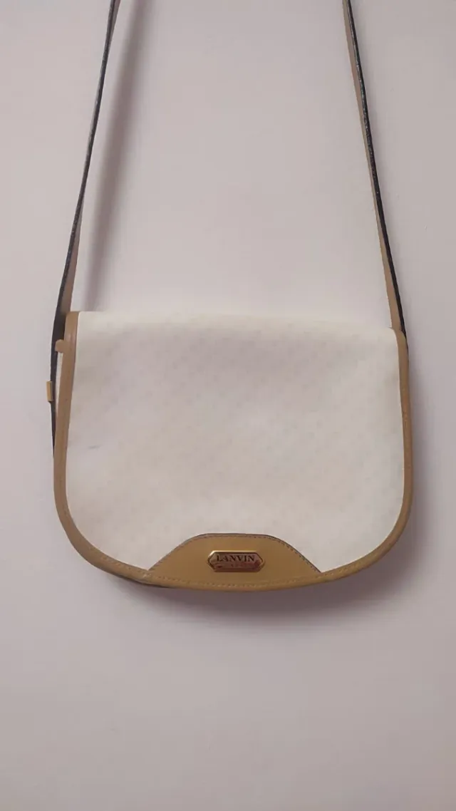 Bolso Lanvin Vintage Beige y Blanco
