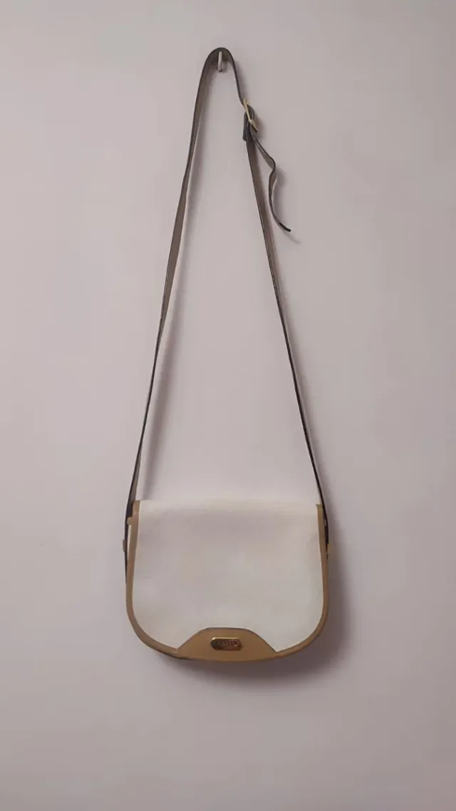 Bolso Lanvin Vintage Beige y Blanco
