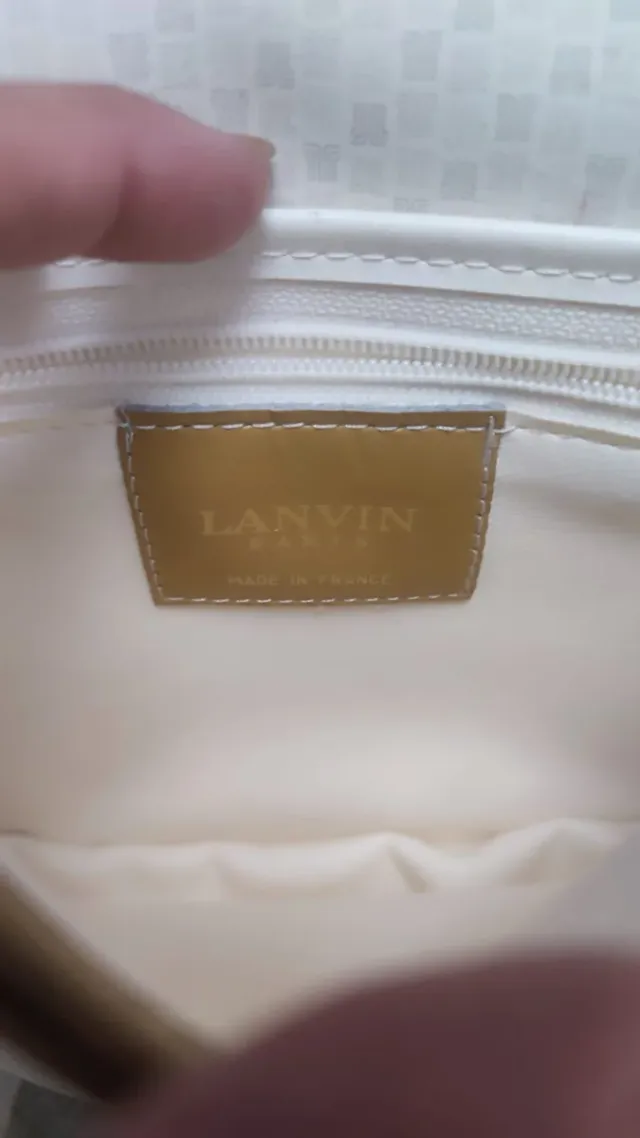 Bolso Lanvin Vintage Beige y Blanco
