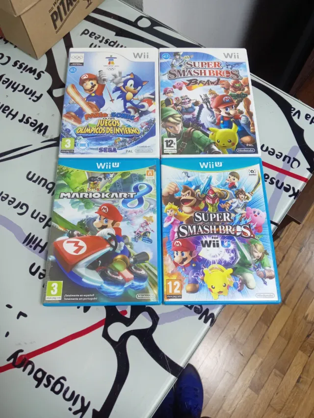Lote Wii y Wii U: Mario Kart, Smash Bros, sonic
