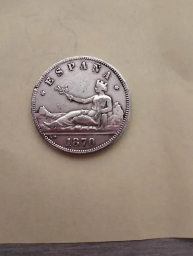 Moneda Plata 2 Pesetas 1870