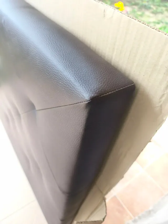 Cabecero Cama Piel Marrón 150x116cm