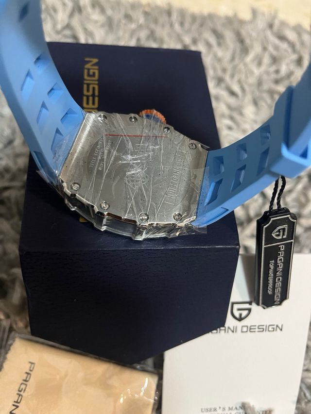 Reloj de Pulsera Cuarzo Azul y Plata