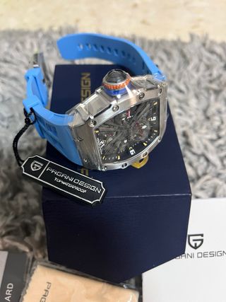 Reloj de Pulsera Cuarzo Azul y Plata