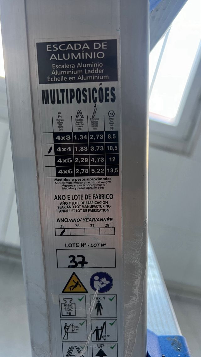 Escalera aluminio 3 posiciones