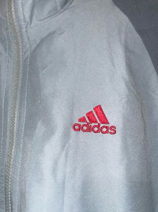 Chaqueta Vintage Adidas Gris y Roja